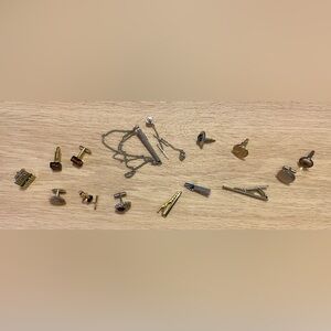 Elegant Silver and Gold Men's Accessory Set